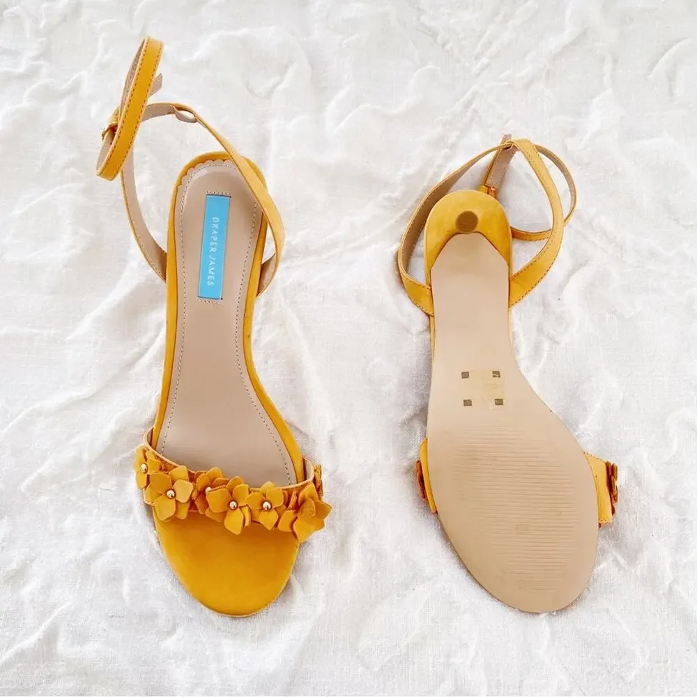Draper James Floral Heeled Sandals - Alice Size 8 New